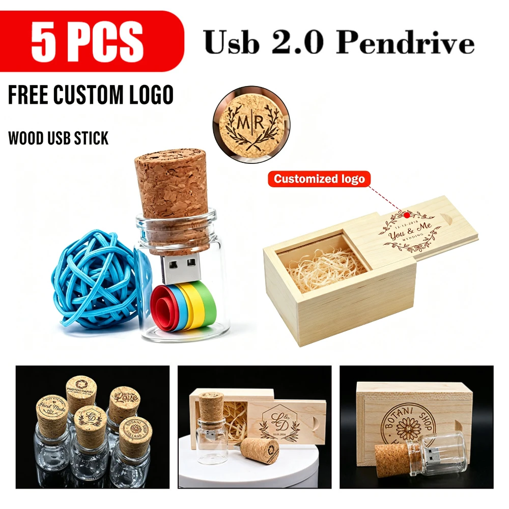 lot-de-5-cles-usb-20-avec-logo-personnalise-boite-en-bois-et-bouteille-en-verre-cle-usb-externe-memoire-stick-4-8-16-32-64-go