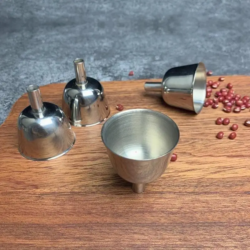 Stainless Steel Small Funnel Thickened Oil Wine Liquid Transfer Funnel Multi Caliber Household Kitchen Tool