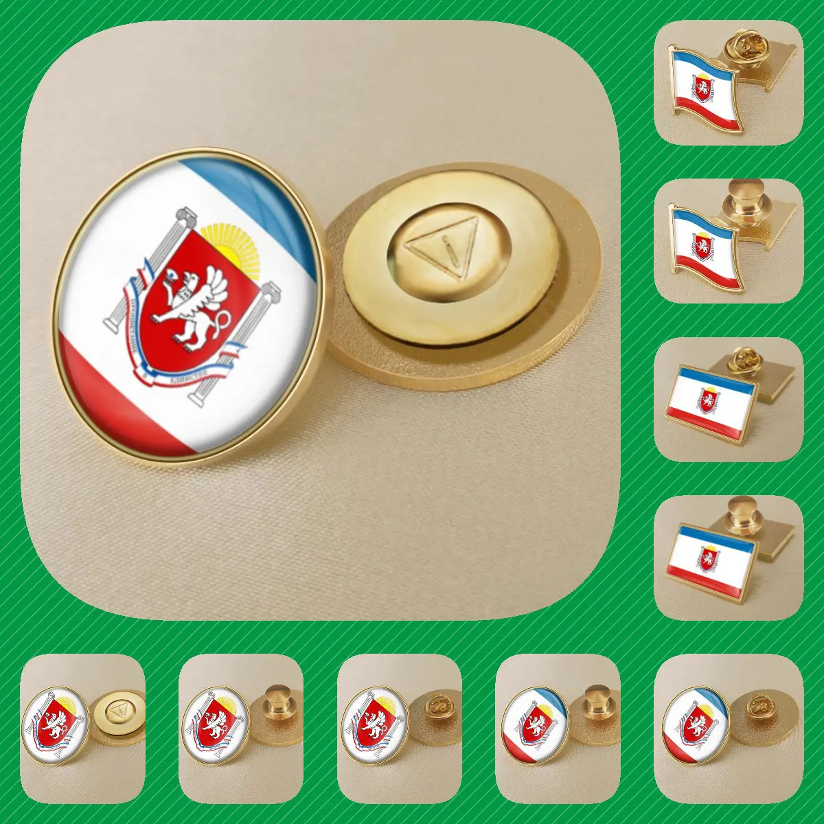 Crimea Proposal of Russian Federation Flag Lapel Pins Broochs Badges