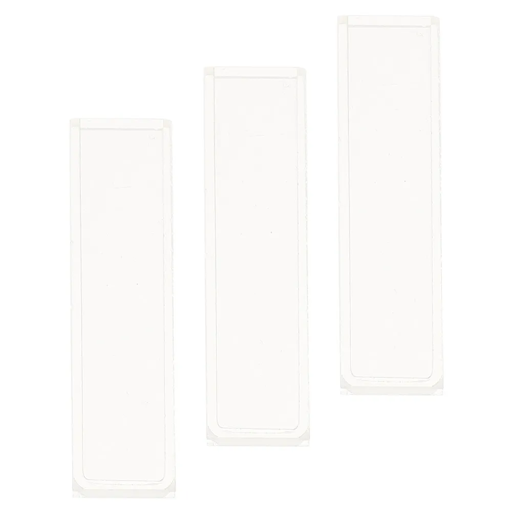 3Pcs Glass Cuvettes 5Mm Pathlength Transparent Acid Alkali Corrosion Resistant for Uv-Vis-Nir Spectrophotometers Laboratory