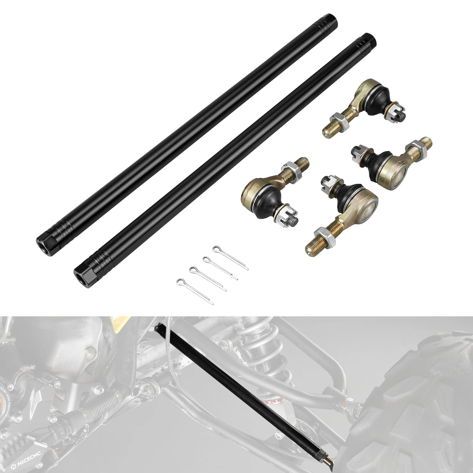 

NICECNC Raptor 700 Ball Joint Tie Rod Kit for Yamaha Raptor 700R YFZ450 YFZ450R ATV Tie Rod Parts