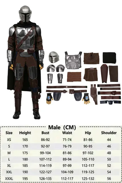 Din Djarin Cosplay Manto Fato Masculino, Armadura de Batalha, TV Bounty Hunter 3, Fantasia Roleplay, Interpretação extravagante, Festa, Roupas Masculinas