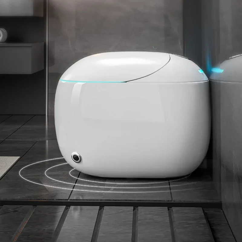 The Most Popular All-in-one Porcelain Floor Automatic Flushing Egg Smart Toilet with Remote Control