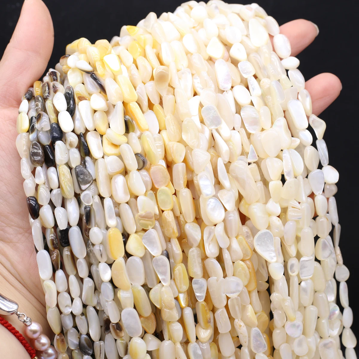 

7x12mm Irregularly Shaped Semi-Finished Natural Freshwater Shell Beads for Jewelry Making DIY Necklace Bracelet Accessories 36cm