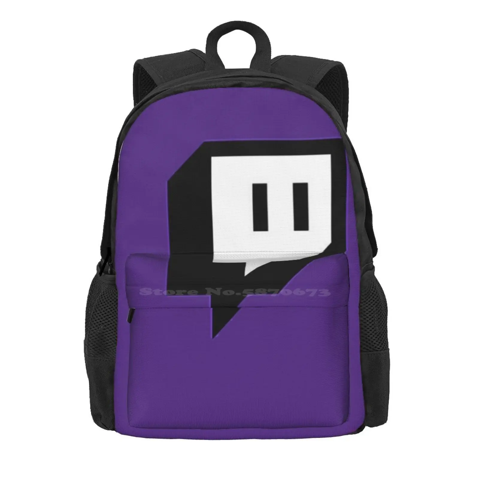 Twitch Logo Hot Sale Schoolbag Backpack Fashion Bags Twitch Follow Subscribe Streamer