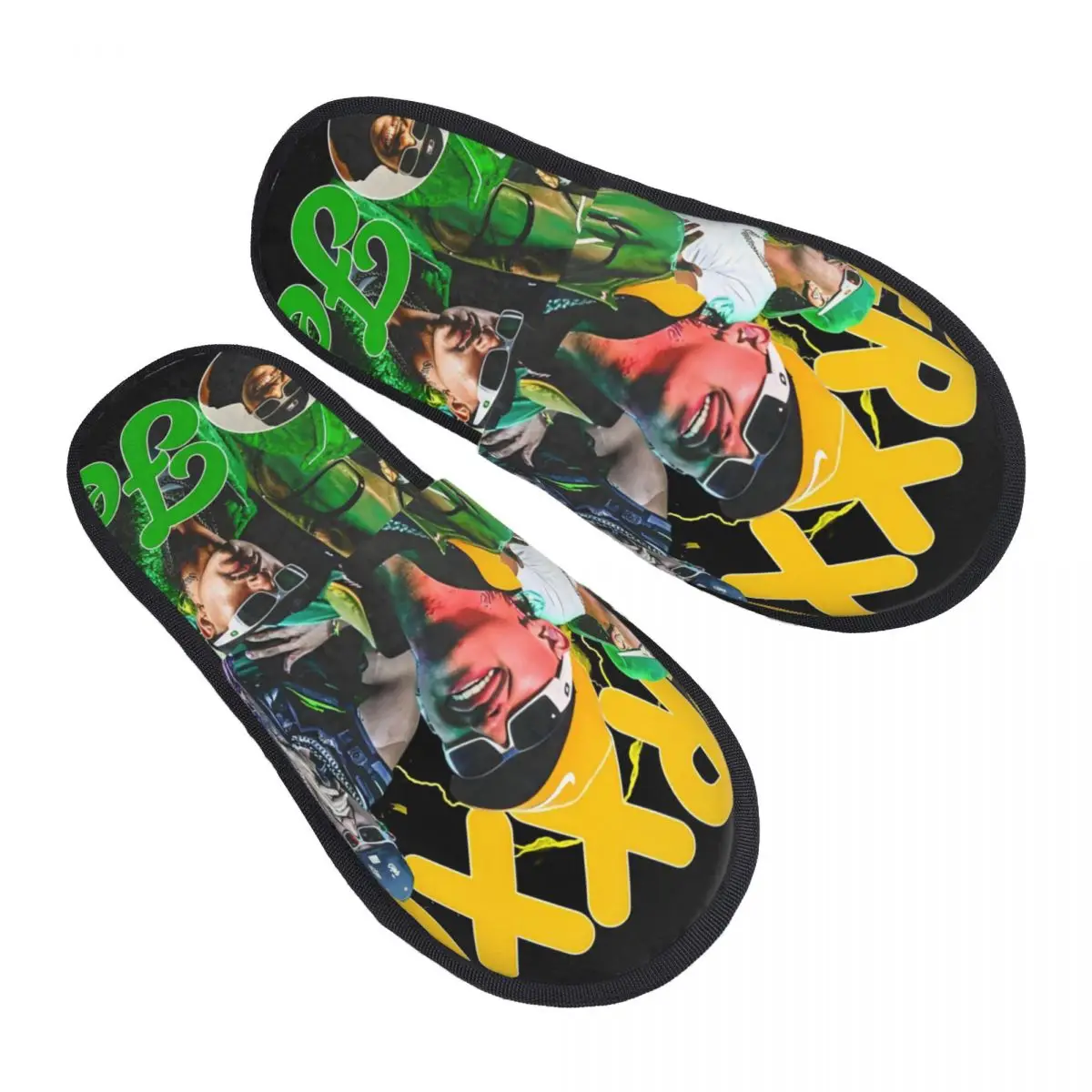 

Домашние тапочки Feid Ferxxo с графическим рисунком, женские мягкие тапочки без шнуровки из пены с эффектом памяти, обувь для спальни