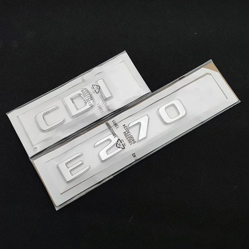 3D ABS Chrome Car Rear Trunk Letters Badge Sticker For Mercedes E270 W211 W212 E270 CDI Emblem Logo Auto Accessories