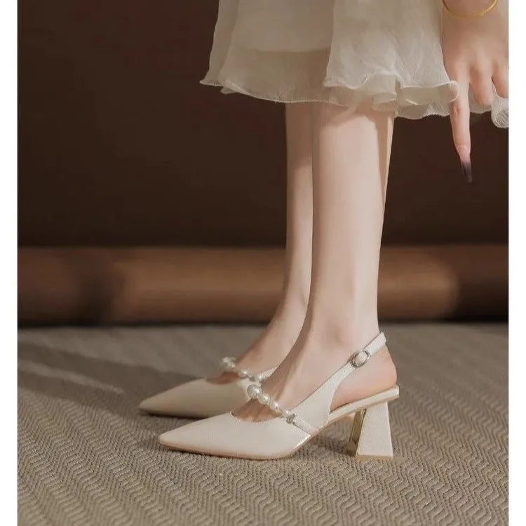 

Французские туфли Мэри Джейн на массивном каблуке, летние сандалии с открытым носком, женские туфли на высоком каблуке в китайском стиле Ципао