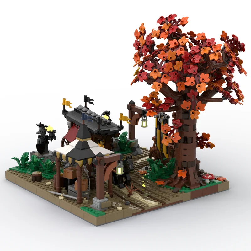 Medieval Castle Model Moc Building Bricks The foul smelling suburbs Technology Modular Block Christmas DIY Toy Holiday Gifts