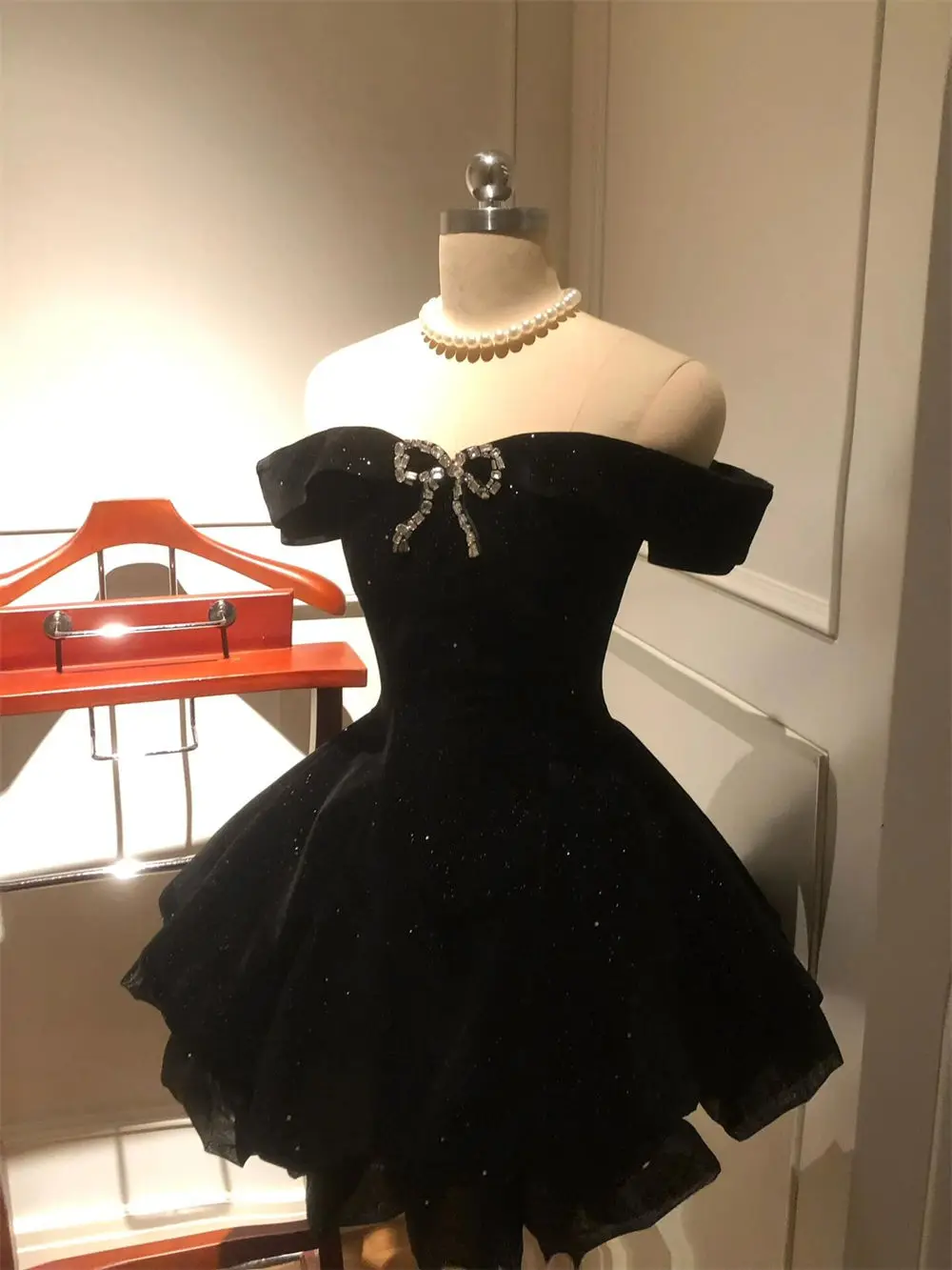 

French Hepburn Style Heavy Industry Design Bow Dress Summer New Umbrella Women