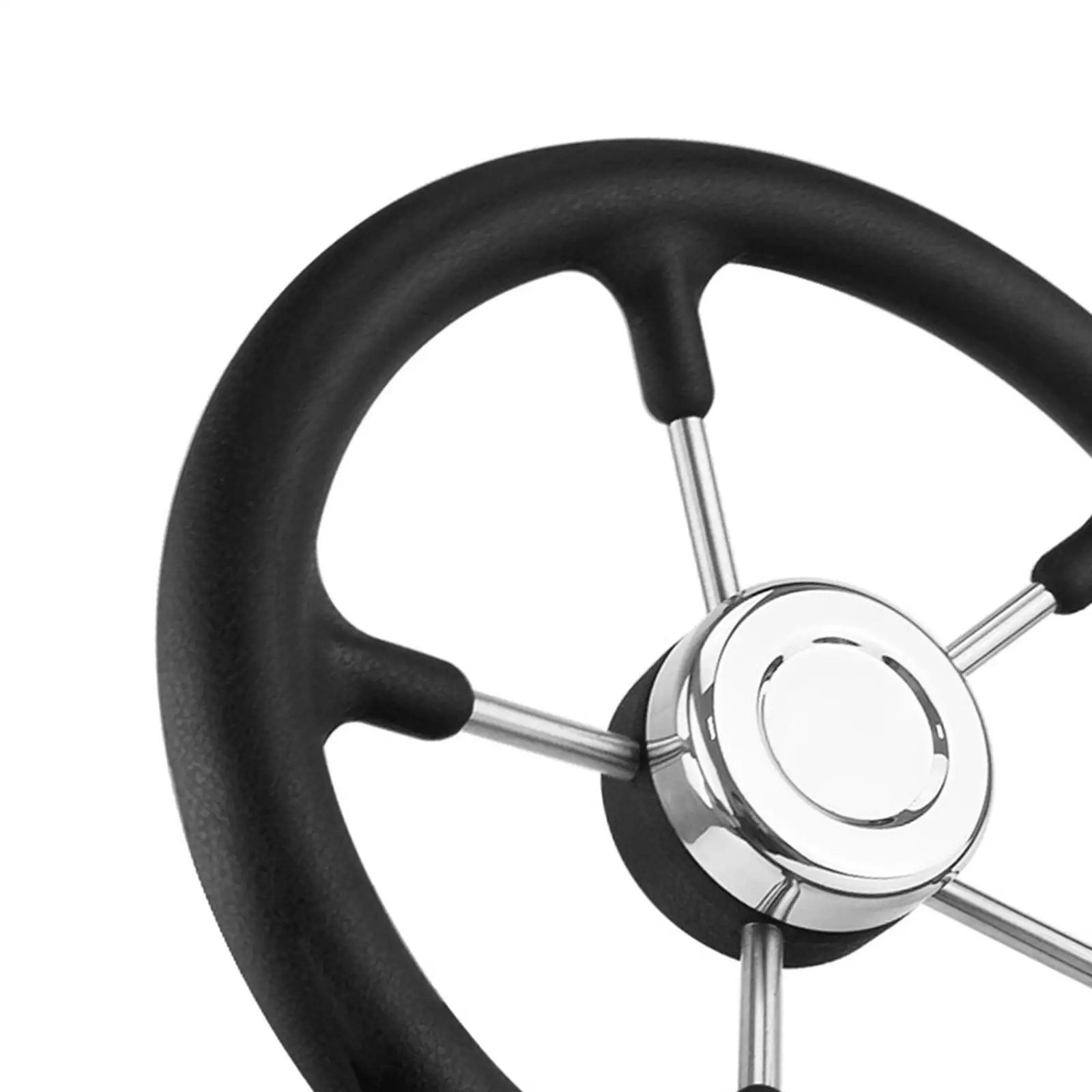 

320mm 12.6inch Boat Steering Wheel 5 Spoke PU Foaming Material 3/4" Shaft 15 Degree Dish Polyurethane