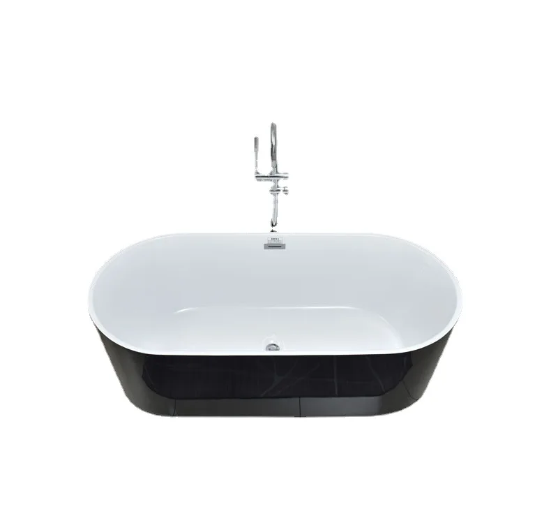 

Free-standing black, yellow, blue acrylic butt hotel engineering household adult Japanese-style bathtub simple style