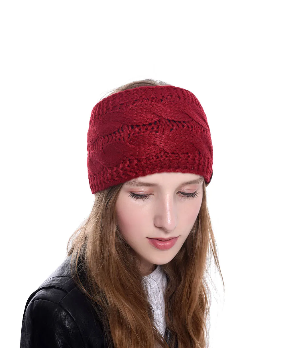 Neue Plüsch Stirnband Winter Warme Breite Elastische Haarband Feste Breite Turban Ohr Wärmer Haarband Weiche DIY Haar Zubehör Kopfbedeckungen – Detail 22