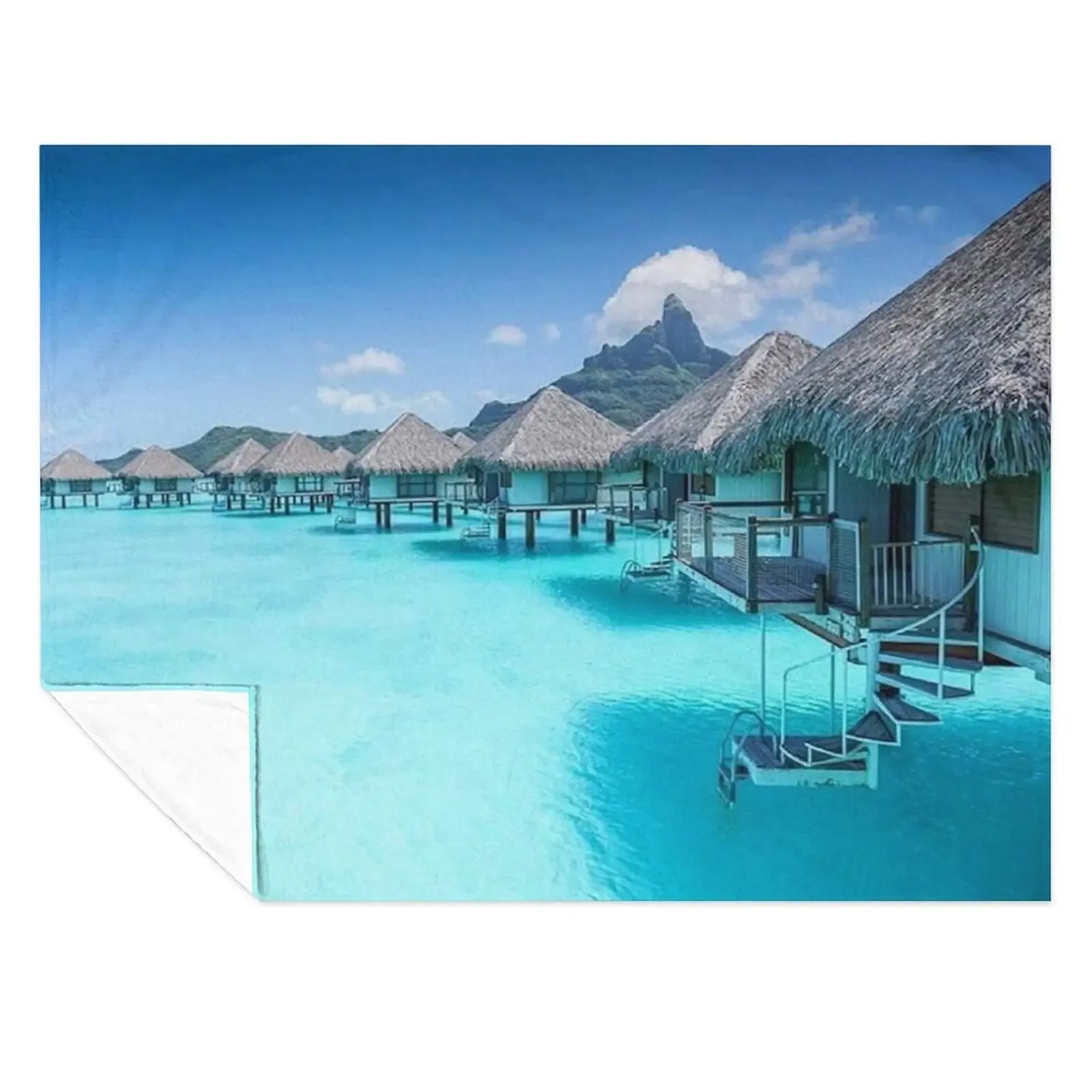 

Bora Bora, French Polynesia Throw Blanket Luxury Throw Retros Sofa Blankets For Bed Blankets