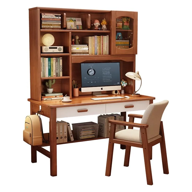 

simple home use, children's learning writing table, bookshelf bookcase integrated
