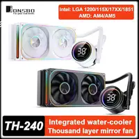 JONSBO TH-240 CPU enfriador de agua pantalla digital de cabeza fría radiador refrigerado por agua integrado LGA1700 1851 1200 115X AM4 AM5