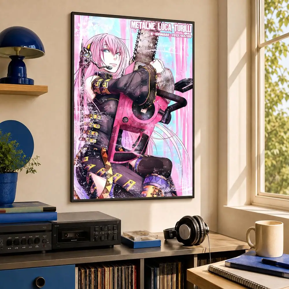 Vocaloid M-Megurine Luka Poster HD PP Waterproof Wall Decor for Living Room Bedroom Gaming Room Cafe Unique Gift