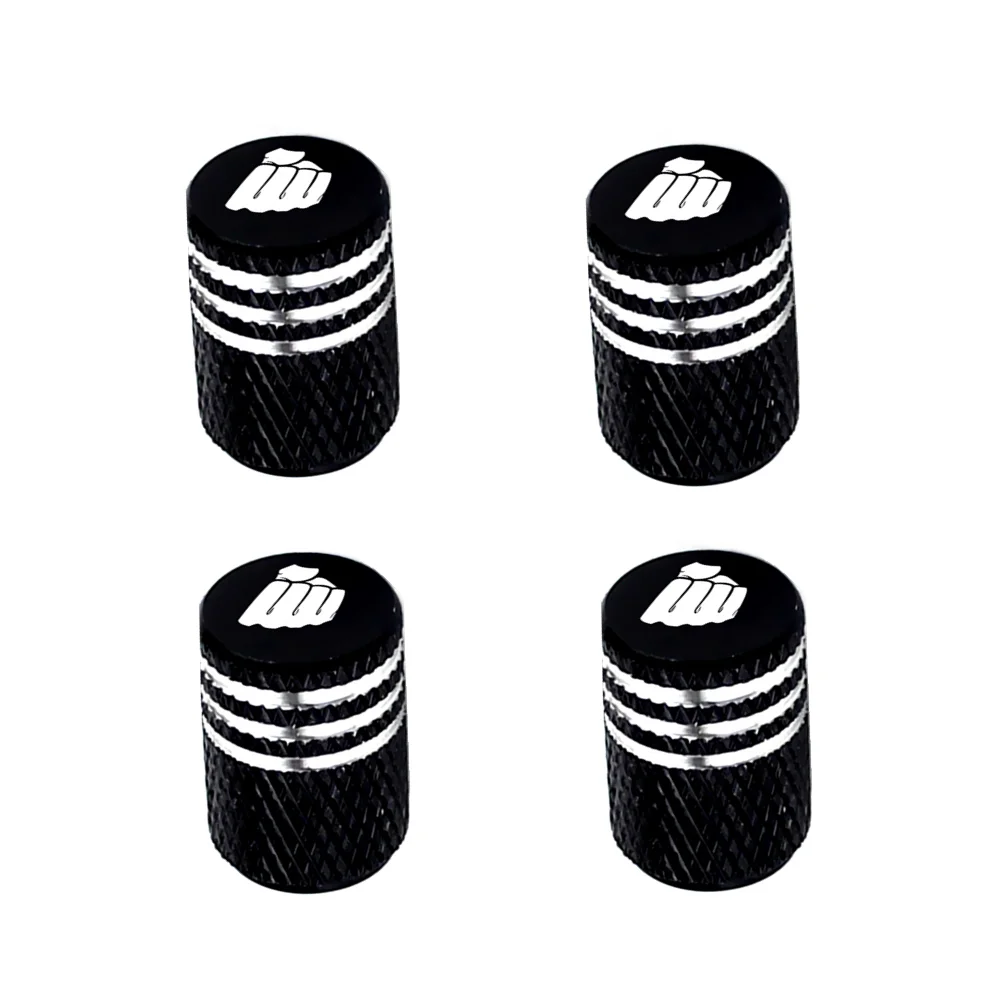 

4x Black Fist Wheel Tire Valve Stem Air Cap for Silverado Sierra Ram F150 250 Car Accessories