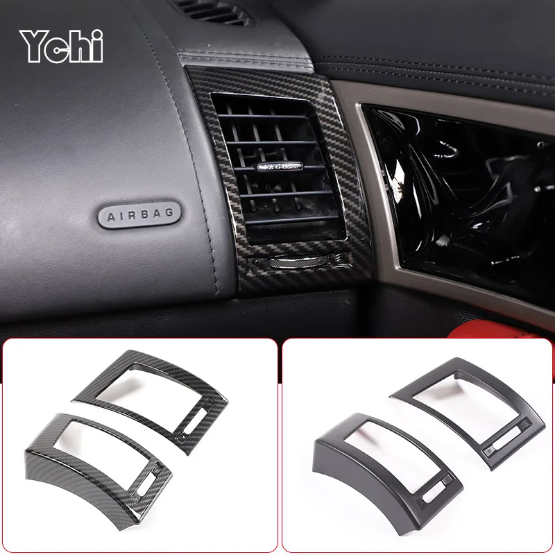 

ABS Matte black For Jaguar F-TYPE 2013-2024 Car Center Console Side Air Outlet Frame Decorative Cover Sticker Car Accessories