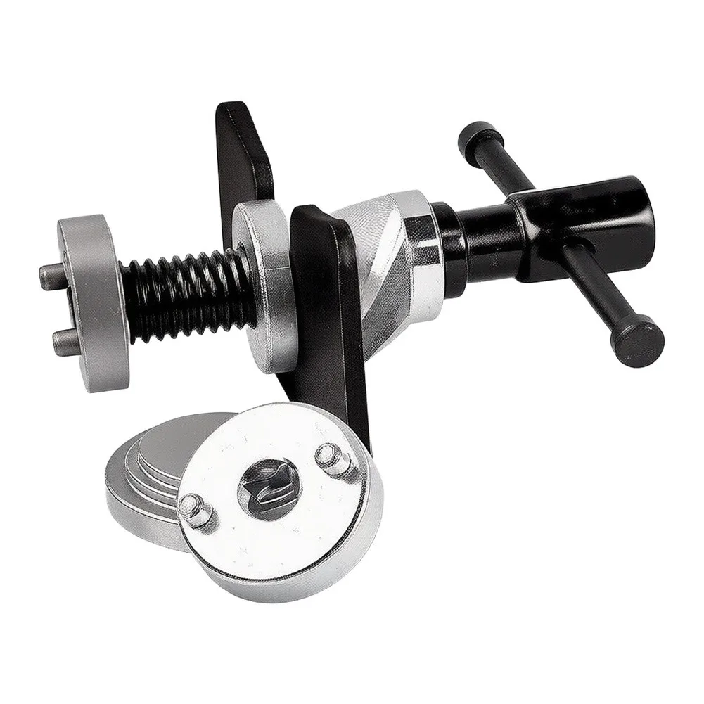 5-Pc Brake Caliper Piston Compressor Tool Set Designed for Compatibility with Most Collet Style Brake Rotor Applications