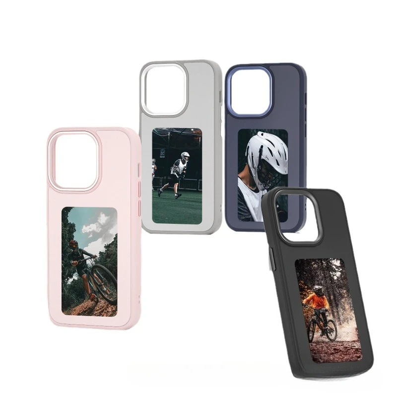 NFC Function Smart Phone Cases For iphone 16 15 14 13 Pro Max ink Screen DIY Phone Cover With Protector Back Fundas Battery Free