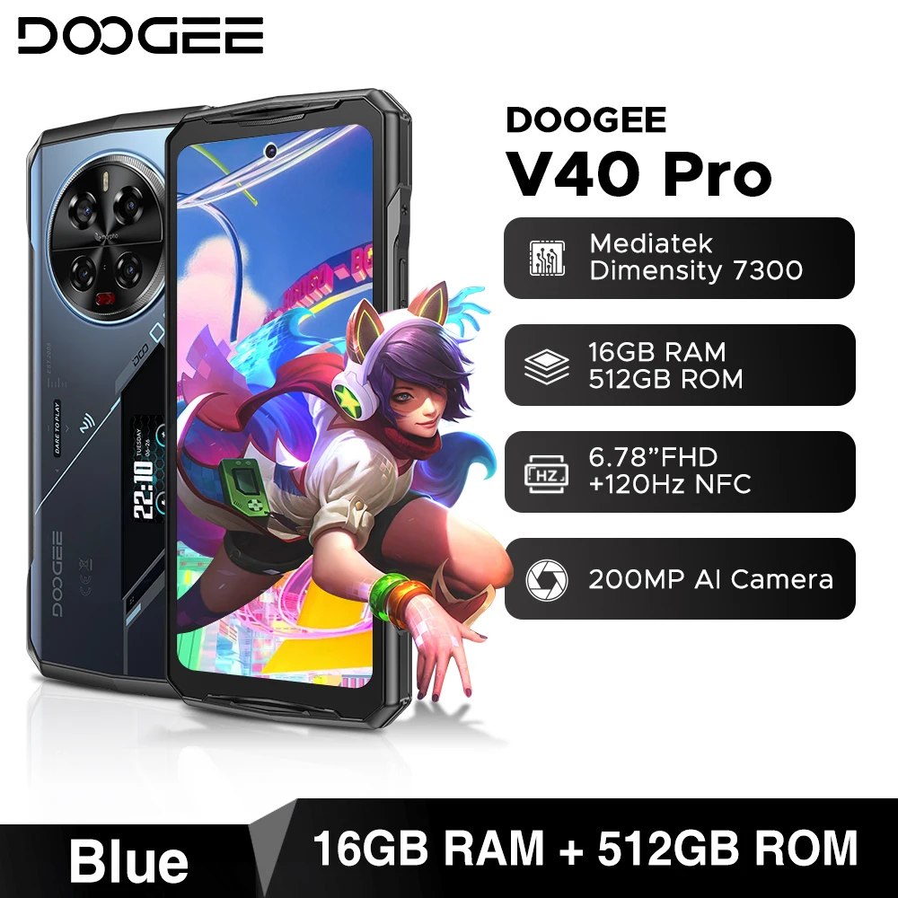 New! World Premiere V40 Pro 5G Rugged Phone 6.78