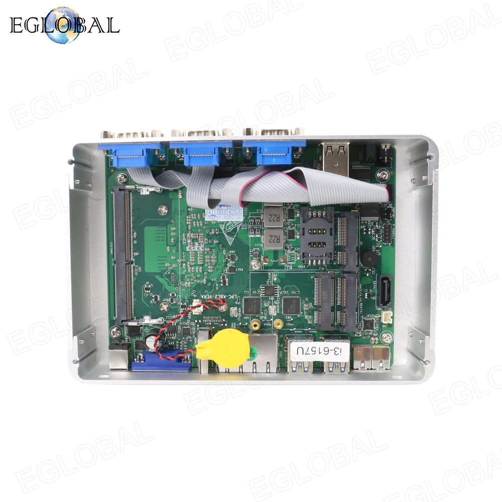 Eglobal คอมพิวเตอร์ขนาดเล็กอุตสาหกรรม Intel Core i3 6157U/7100U/8130U 32G RAM 512G SSD deskyop คอมพิวเตอร์ Windows10 HDMI VGA USB 2 LAN 2 COM