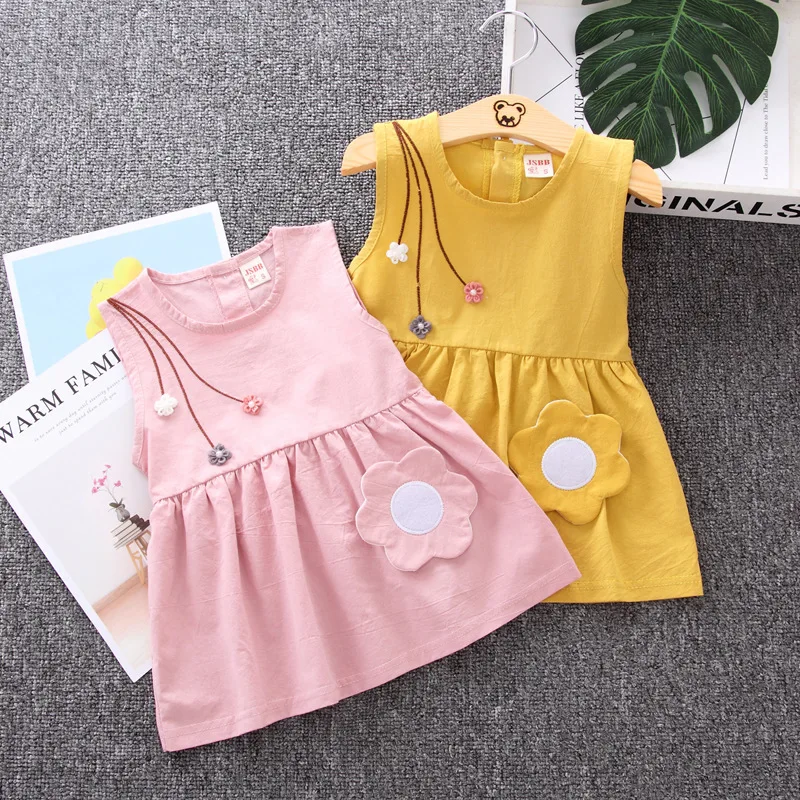 

New Summer Fashion Baby Clothes Children Girls Cute Dress Toddler Casual Cotton Costume Infant Sports Clothing Kids Sportswear