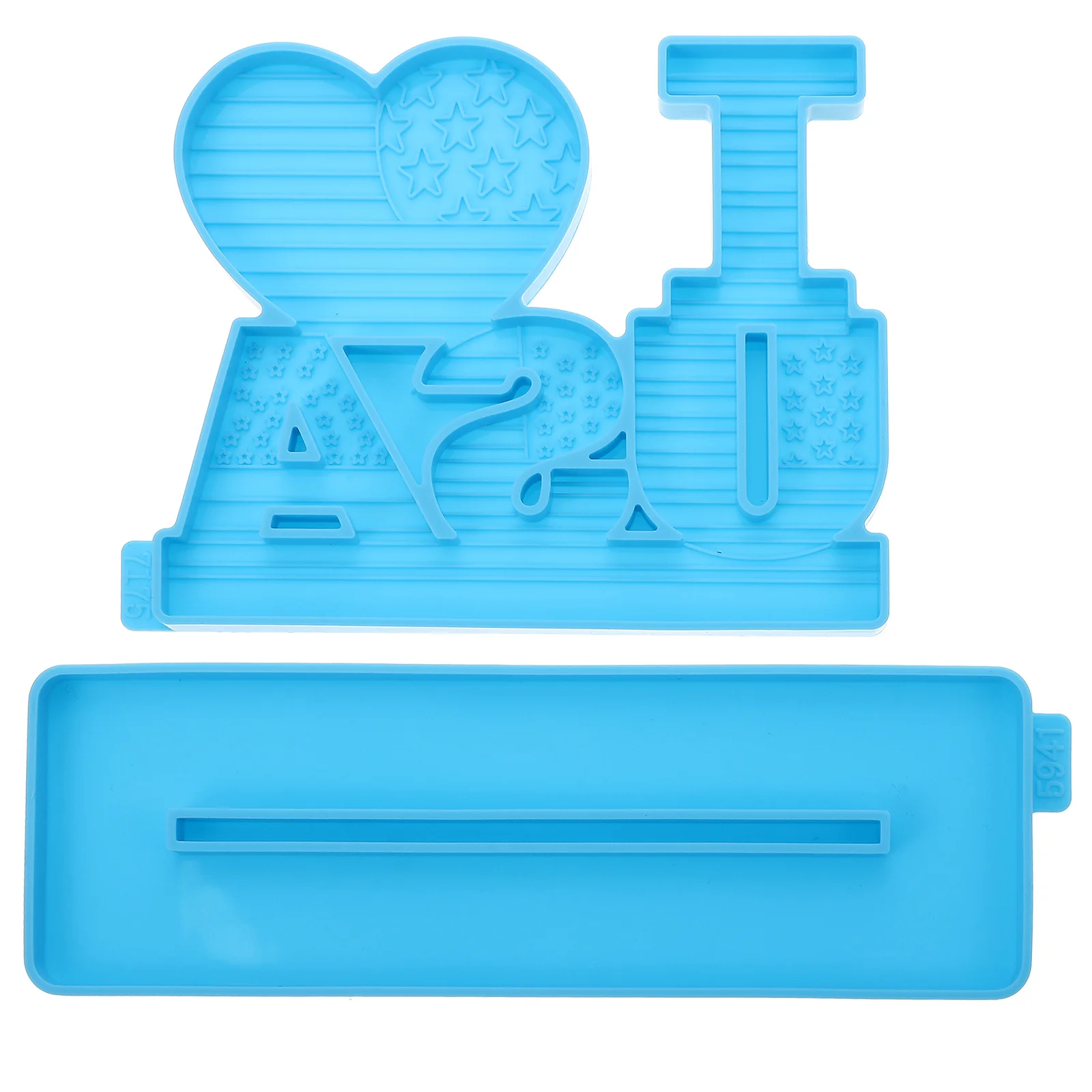 

2Pcs Flag Heart Silicone Molds for DIY Craft Projects American Theme Ornament Making Patriotic Epoxy Mold Usa Decor Independence