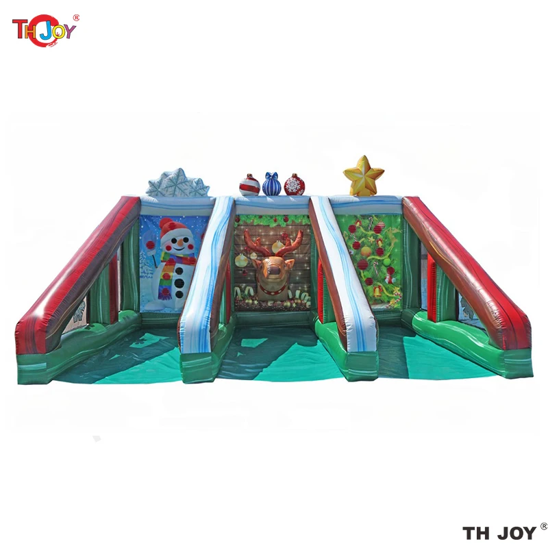 Jeu de carnaval gonflable 3 en 1 sur le thème de Noël 5x3m