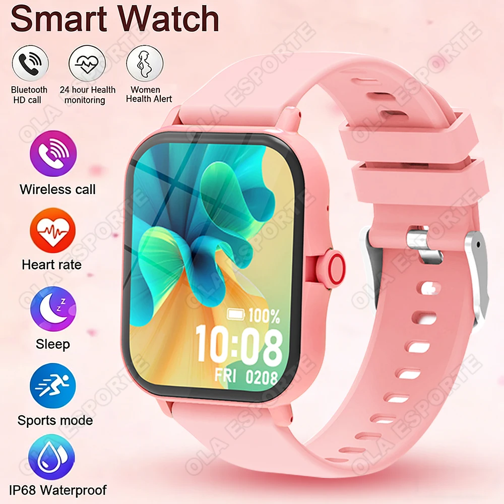 2026 neue beliebte Smartwatch mit vollem Touchscreen, Bluetooth-Anruf, Herzfrequenz, IP68, wasserdichte Uhren, Sportarmband, Smartwatch für Damen