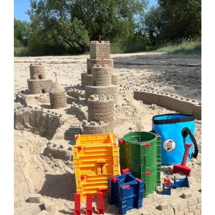 Sandcastle Building Kit For Interlocking Forms And Tools For Sand And Snow Durable Premium Construction Set