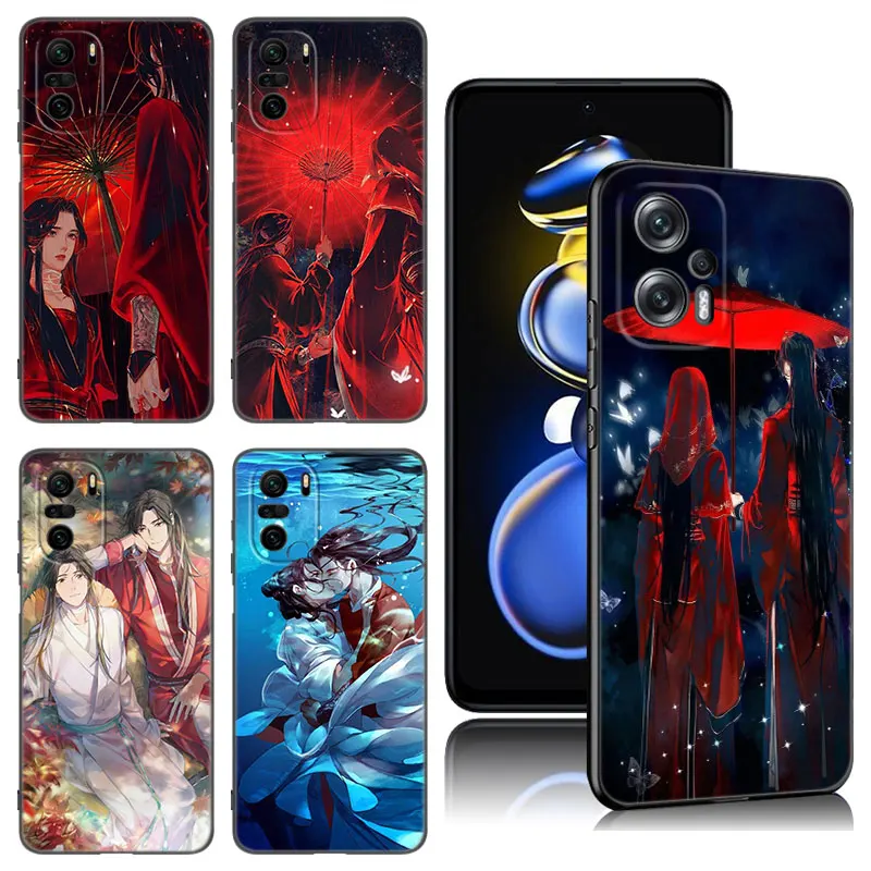 Heaven Official’s Blessing Phone Case For Xiaomi POCO X3 X4 NFC F5 M2 M3 M4 M6 X5 Pro F3 F4 GT 5G C31 C55 M5S Black Cover