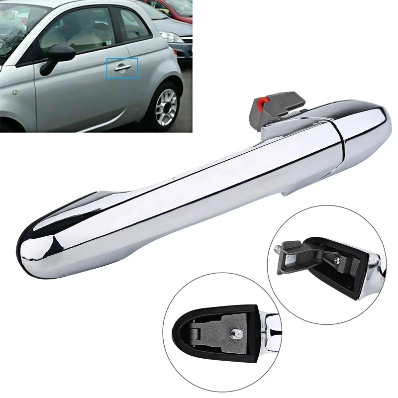 Passenger Left Or Right Side Chrome Outer Door Handle Fit for Fiat 500 2007-2020 735592026 735592012