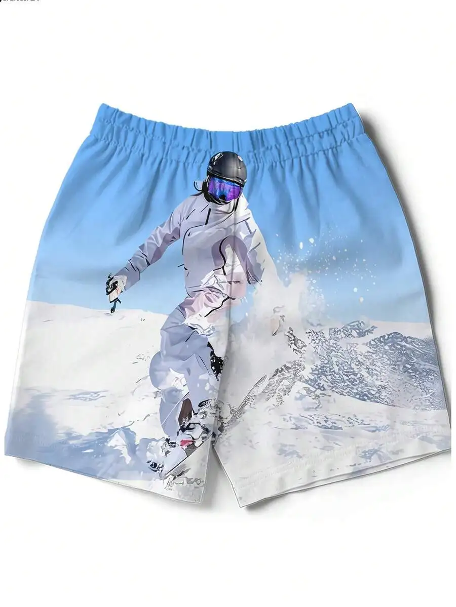 

3D Printed Mens Swim Trunks Summer Beach Shorts Sports Shorts