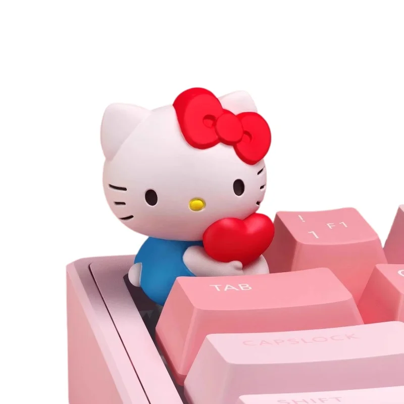 

Hello Kitty resin keyboard hat girl heart new Sanrio creative cute cartoon kawaii high-value mechanical keycap gift wholesale