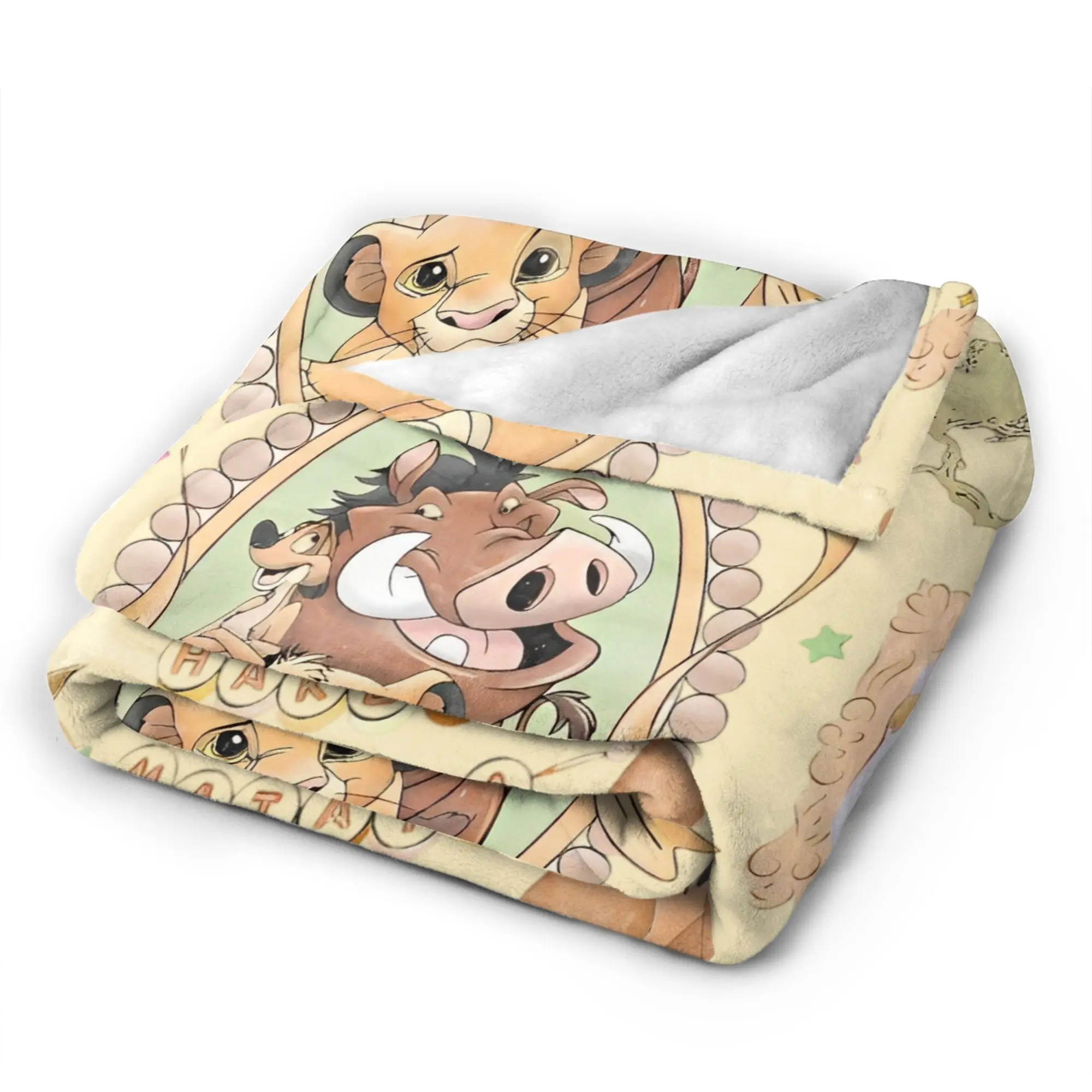 الرجعية الانحناء هاكونا ماتاتا الأسد الملك سيمبا بطانية الفانيلا سوبر لينة رمي البطانيات لسيارة أريكة الأريكة السرير البساط