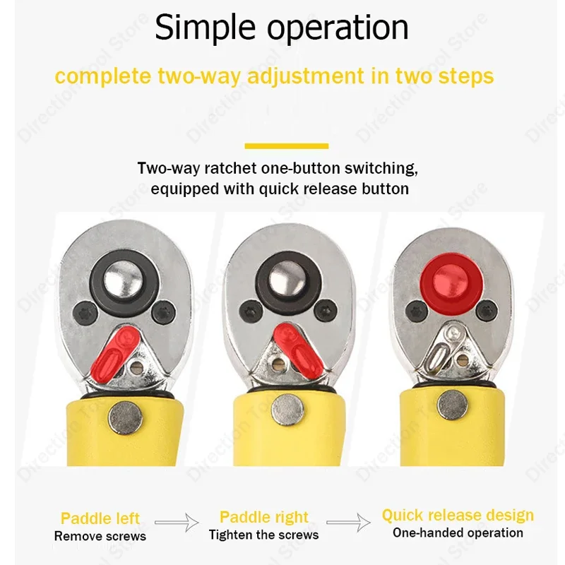 2-24N.m Torque Wrench  1/4“ Precise Reversible Ratchet Torques Key Professional Bicycle Motorcycle Car Automotive Tool