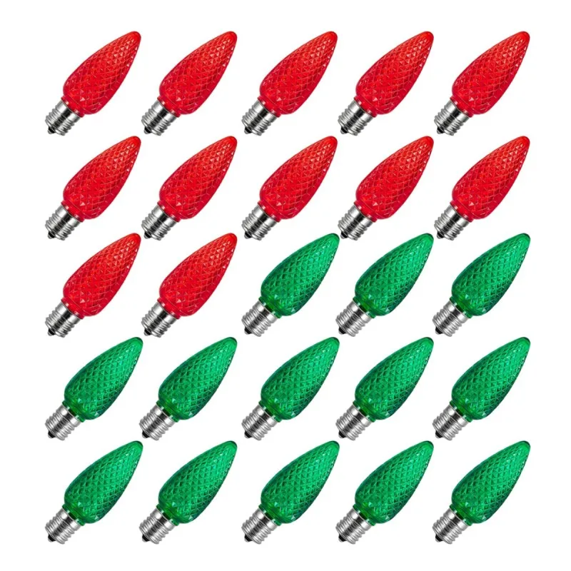 C9 E17 LED Christmas Candle Lights  0.8W 110V 220V Outdoor SMD Globe Lights Strawberry Decorative Lighting Landscape