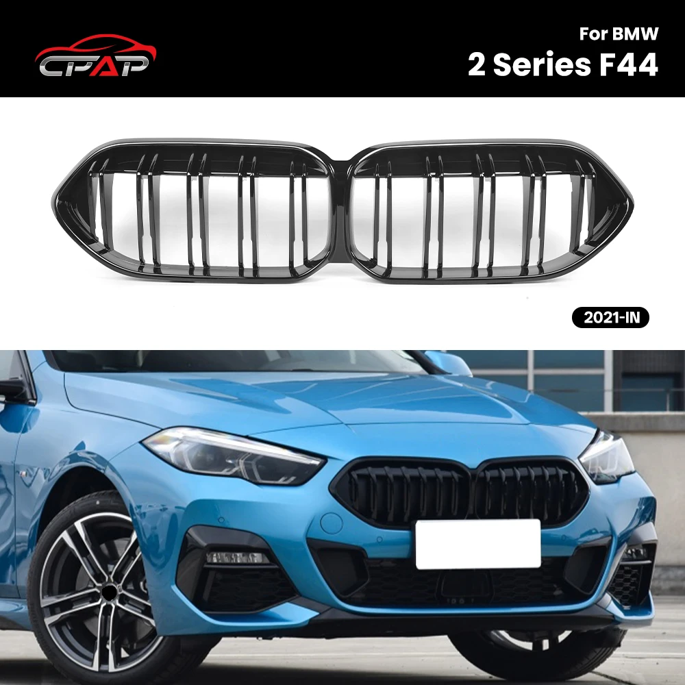 

Front Grille Bumper Kidney Hood Grills Double Slat ABS For BMW For BMW 2 Series F44 2021-IN