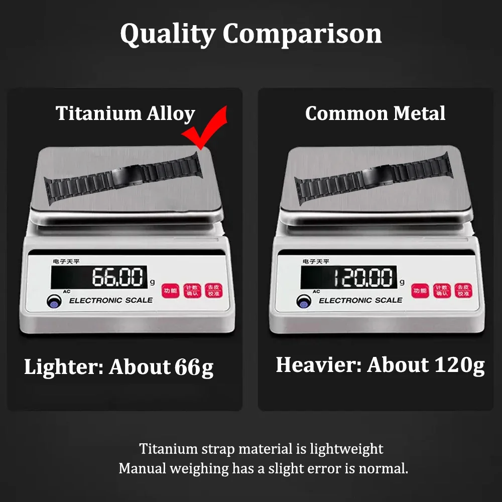 애플워치 울트라 2 49mm 10 46mm 42mm, 아이워치 시리즈 9 8 7 6 5 4 4 SE 3 2 45 44 41 40 38mm용 고급 티타늄 손목 밴드