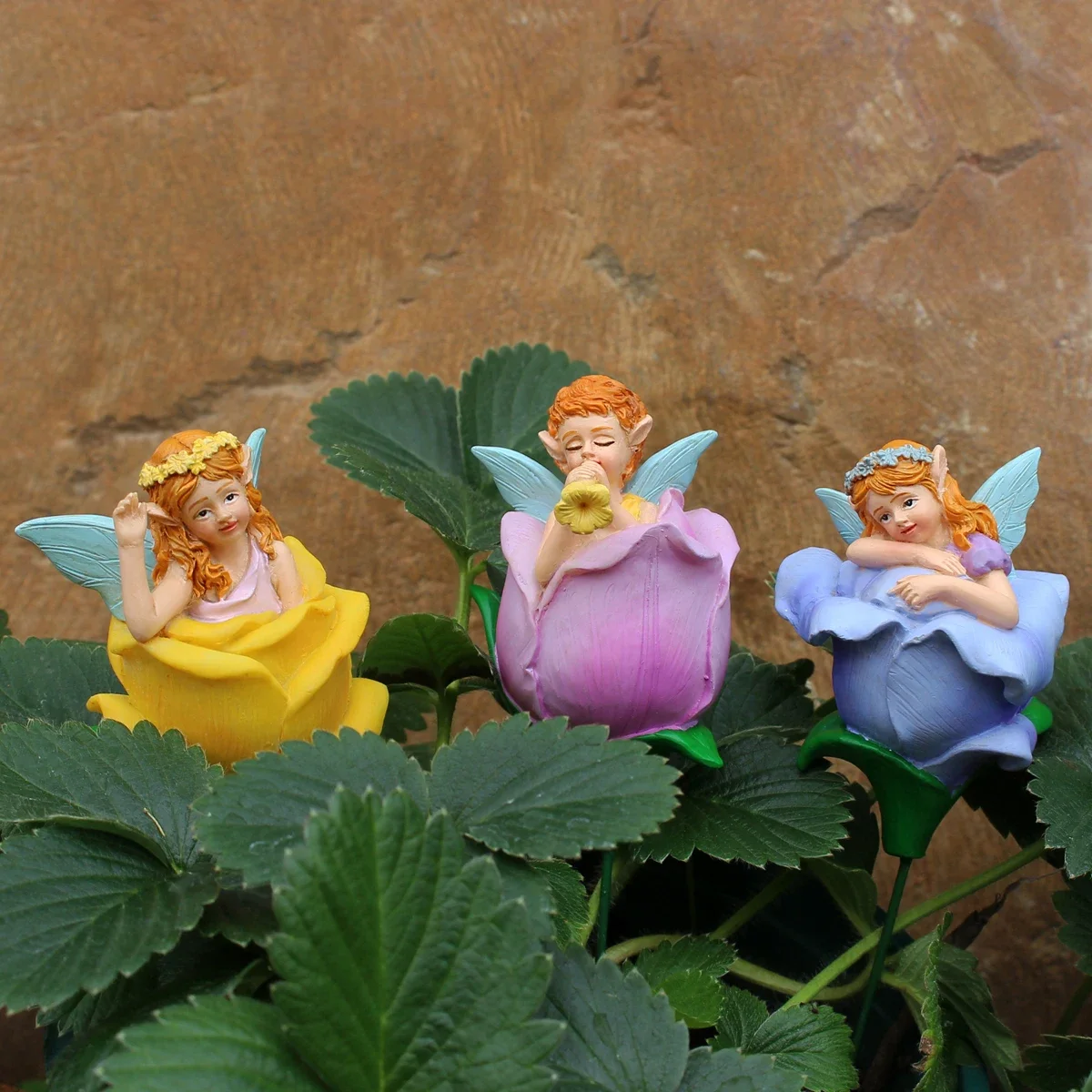 set of flower fairy inserts, resin crafts, flower pot and bonsai inserts, courtyard and garden decoration statue inserts