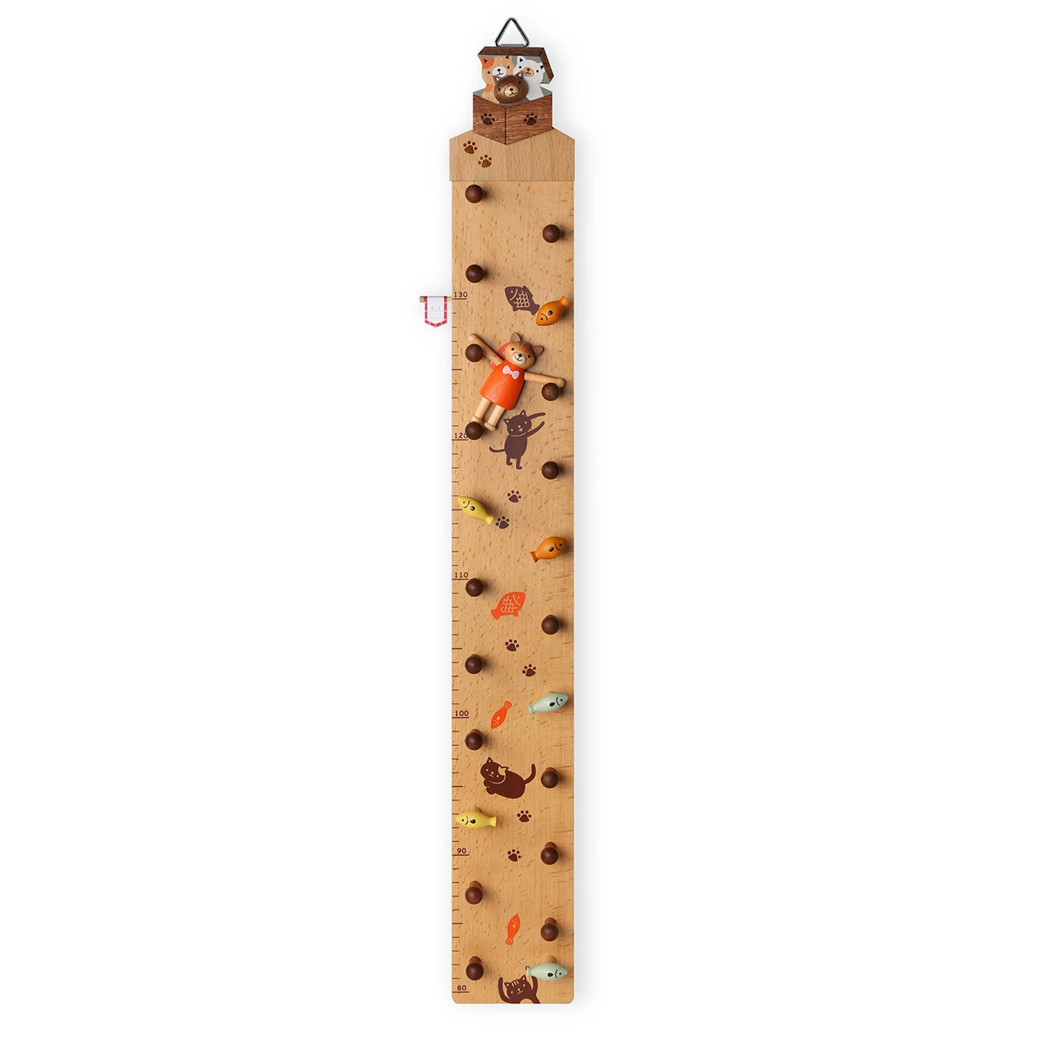 Wooden Cartoon Height Ruler Children's Room Baby Wall Decoration Fun Interactive Preschool Education Toys Gifts