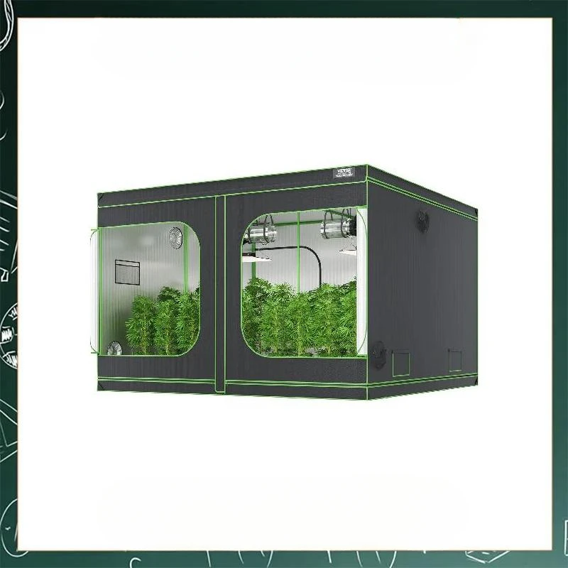 

%a 10x10 Grow Tent High Reflective 600D-2000D Mylar Hydroponic Growing Tent with Observation Window Tool Bag for Plants Grow
