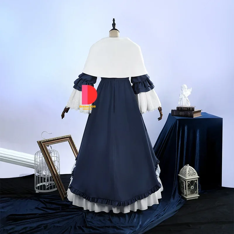 Nowo Viictoriique De Bloiis Anime Gosiick Cosplay Costume Blue Dress Maid Lolita Hot Sale Uniform Cloak Bow for Women Comic