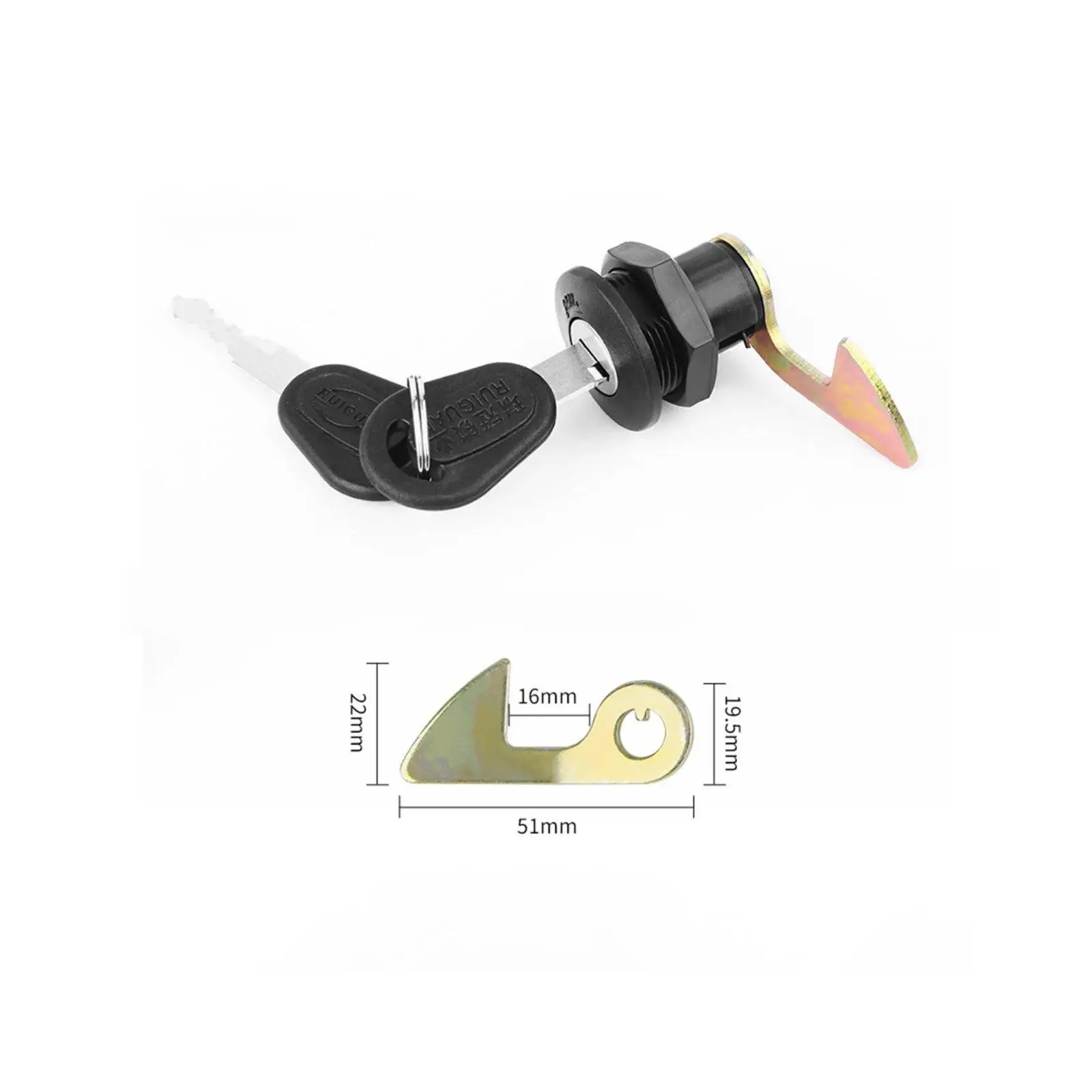 Versatile Motorcycle Trunk Lock Replacement Rear Storage Latch for Electric Scooter Universal Tail Box