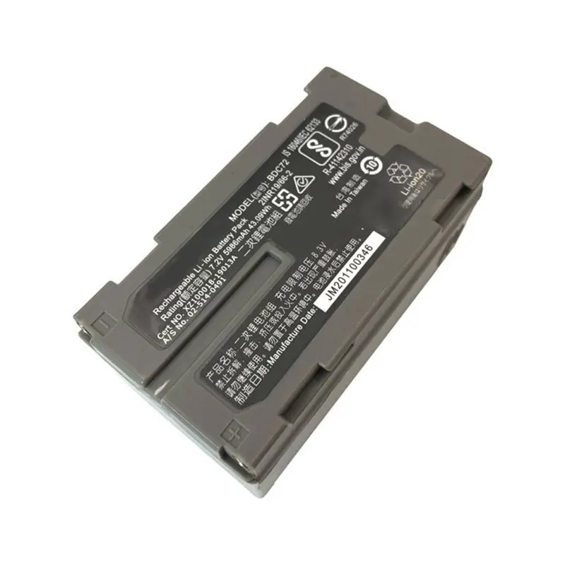 F-F BDC72 Battery For Top GM-52 OS/ES FX101 Total Station Surveying Battery Li-Ion 7.2V 5986Mah Instrument Battery