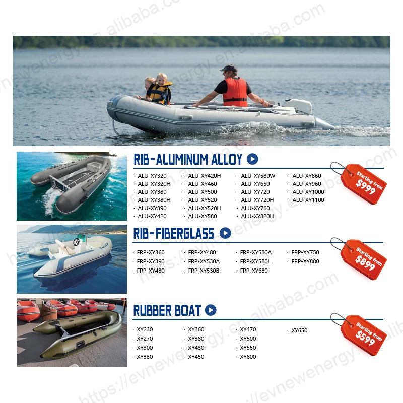 HF 2025 China High Quality 320 380 390 420 460 RIB Inflatable Boat Rigid Aluminum V-deep Hull Rib Patrol Boat