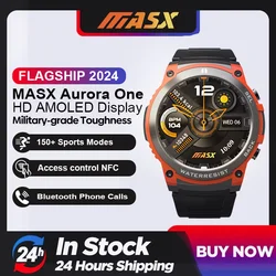 MASX Aurora one smart watch 1.43'' AMOLED Display 400mAH bluetooth call Military-grade Toughness 5ATM Waterproof Sport watch