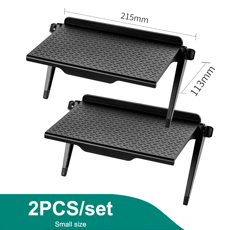 2 Pieces Screen Top Shelf TV Top Storage Bracket Adjustable Monitor Top Shelf for Media Boxes Router Game Console Home Decor